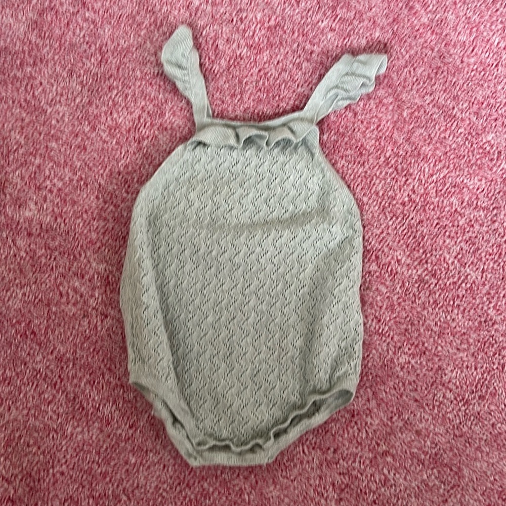 Zara baby girl sage green knitted one piece